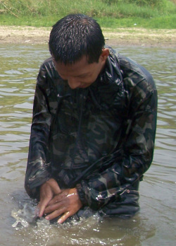 wet muddy camo anorak