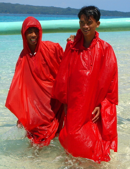 poncho swim happy friends